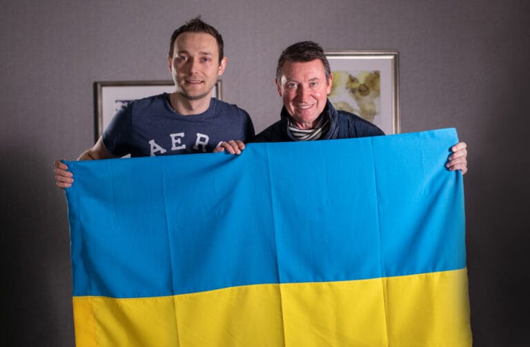 Movie director Volodymyr Mula and “The Great One” Wayne Gretzky