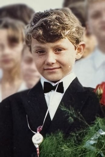First day at school for Volodymyr Mula in Ukraine in the mid-1990s