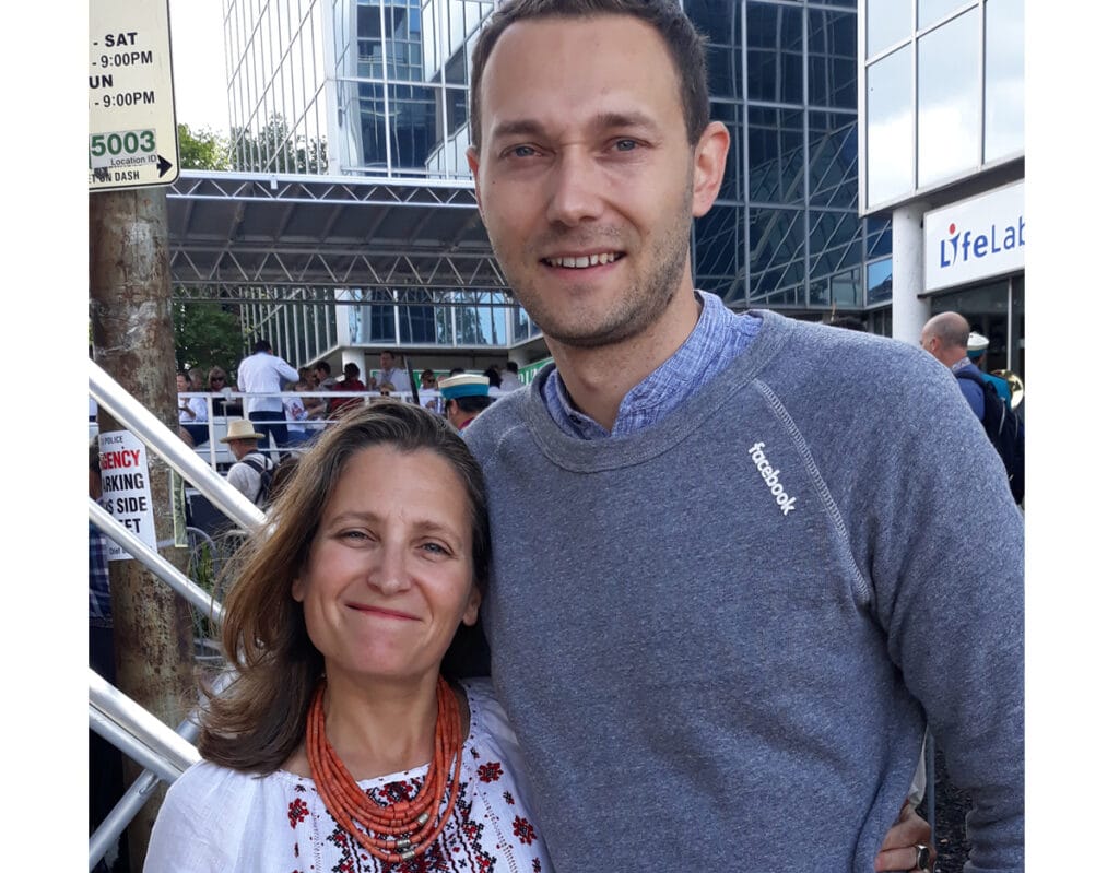 Volodymyr Mula and Chrystia Freeland during the BWV Toronto Ukrainian Festival